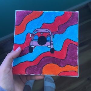 hand painted jeep art